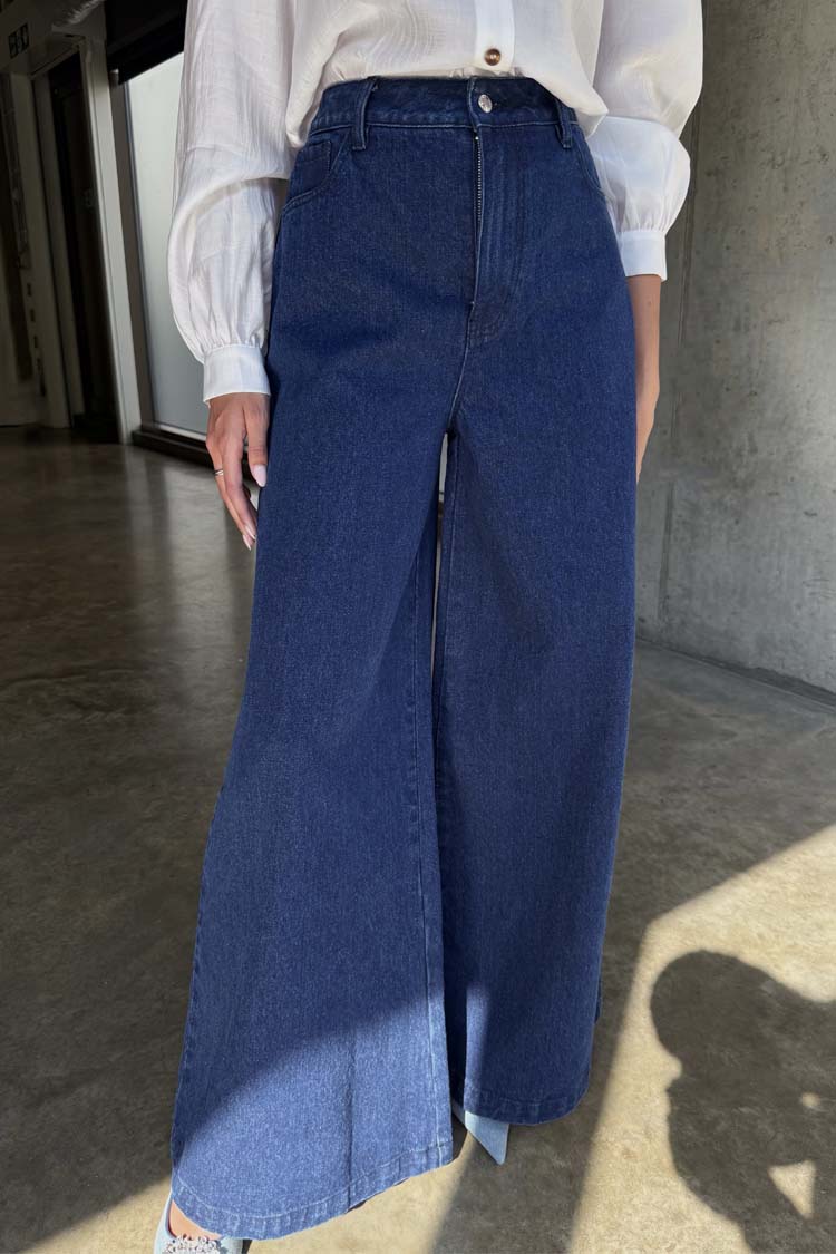 Blue Denim Pallazzo Jan Jean