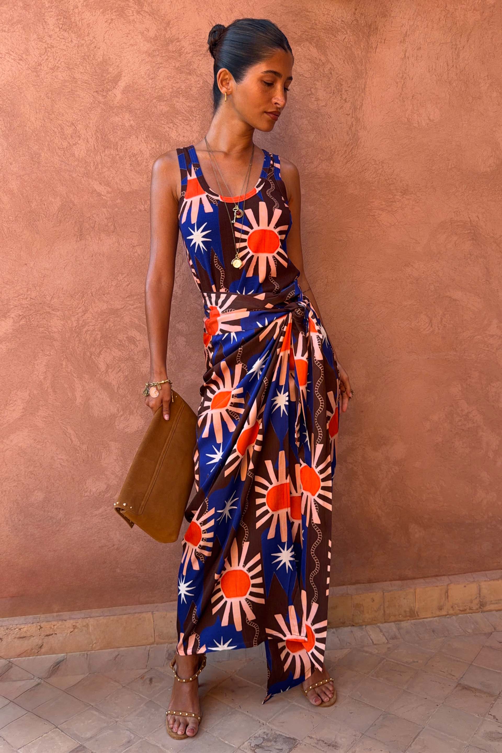 Chocolate and Blue Sun Jaspre Skirt