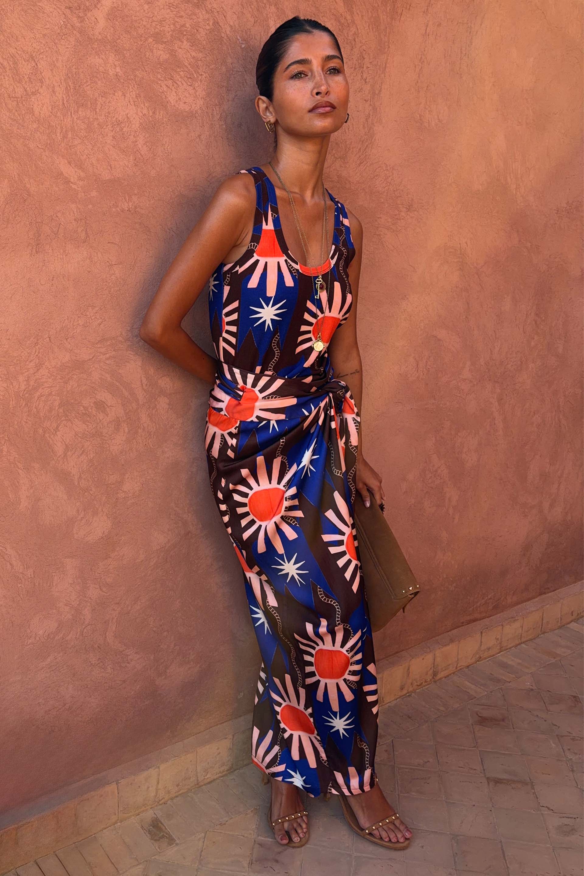 Chocolate and Blue Sun Jaspre Skirt