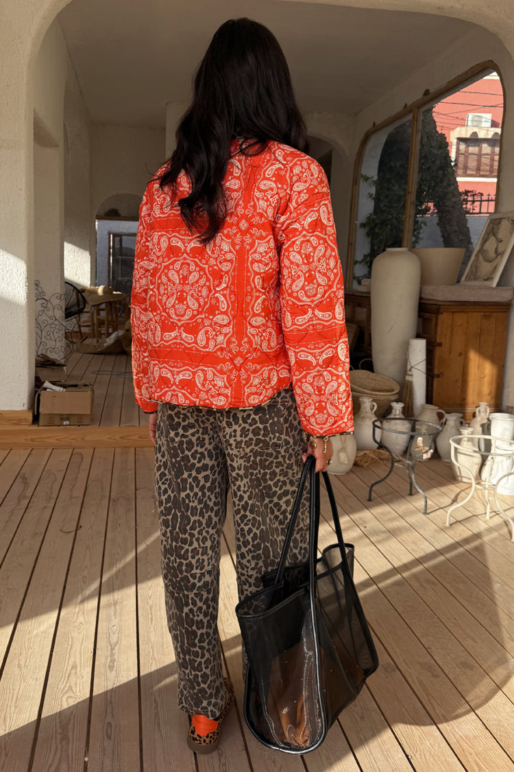 Leopard Barrel Jeans