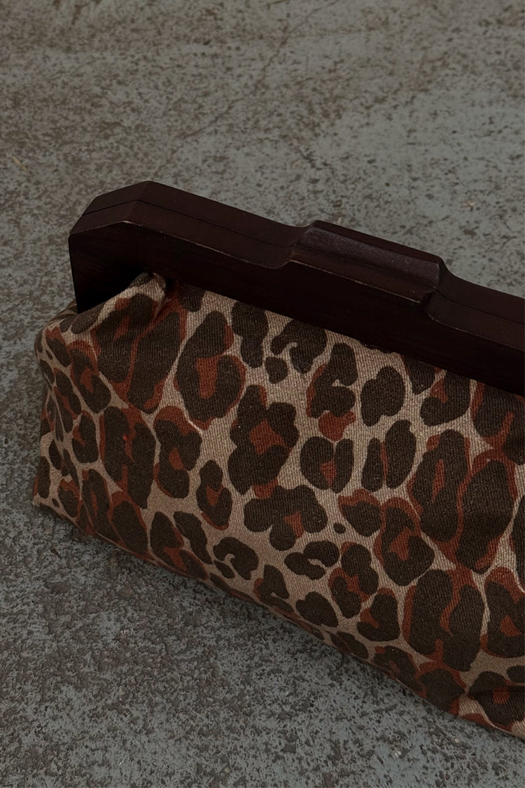 Lucia Leopard Denim Bag