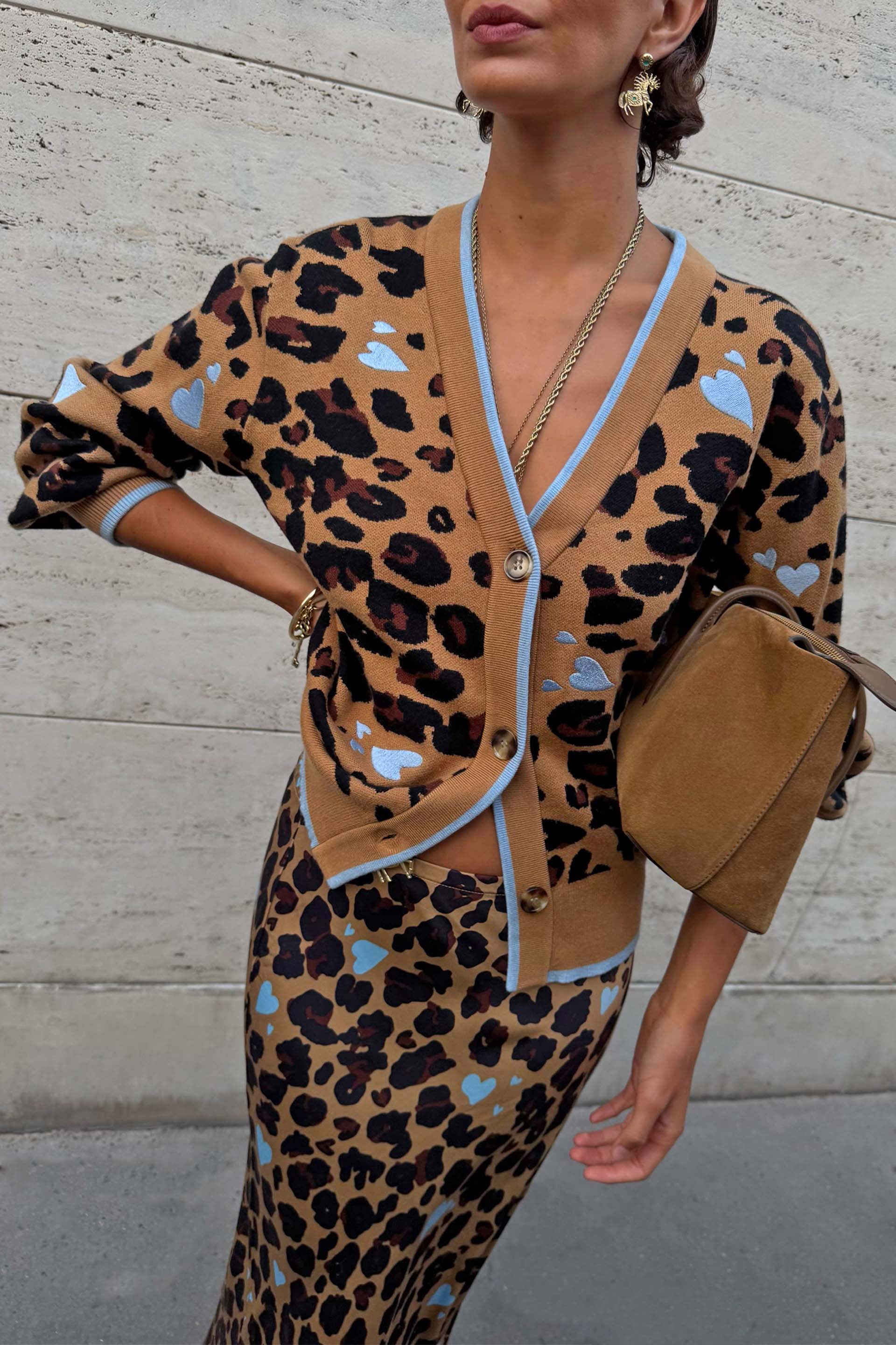 Heart Leopard Cardigan