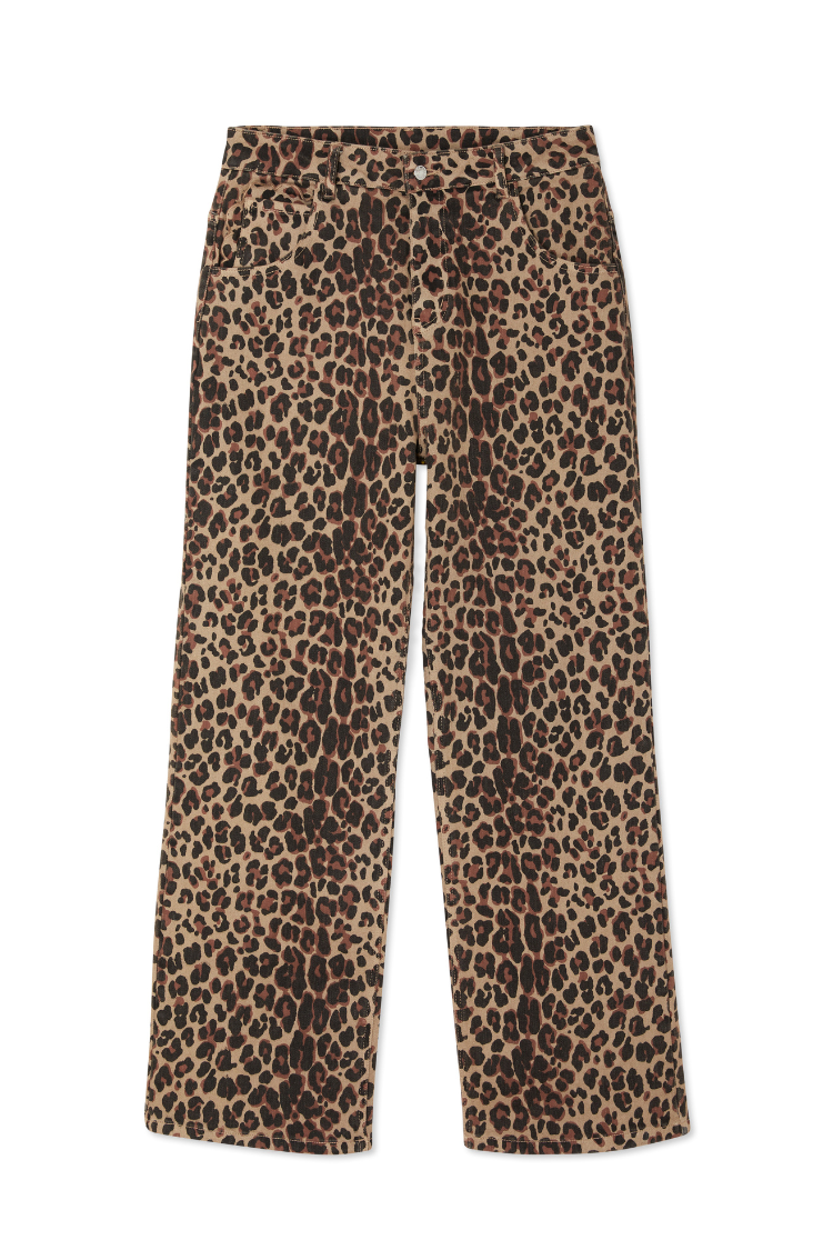 Leopard Lucia Scallop Detail Jeans