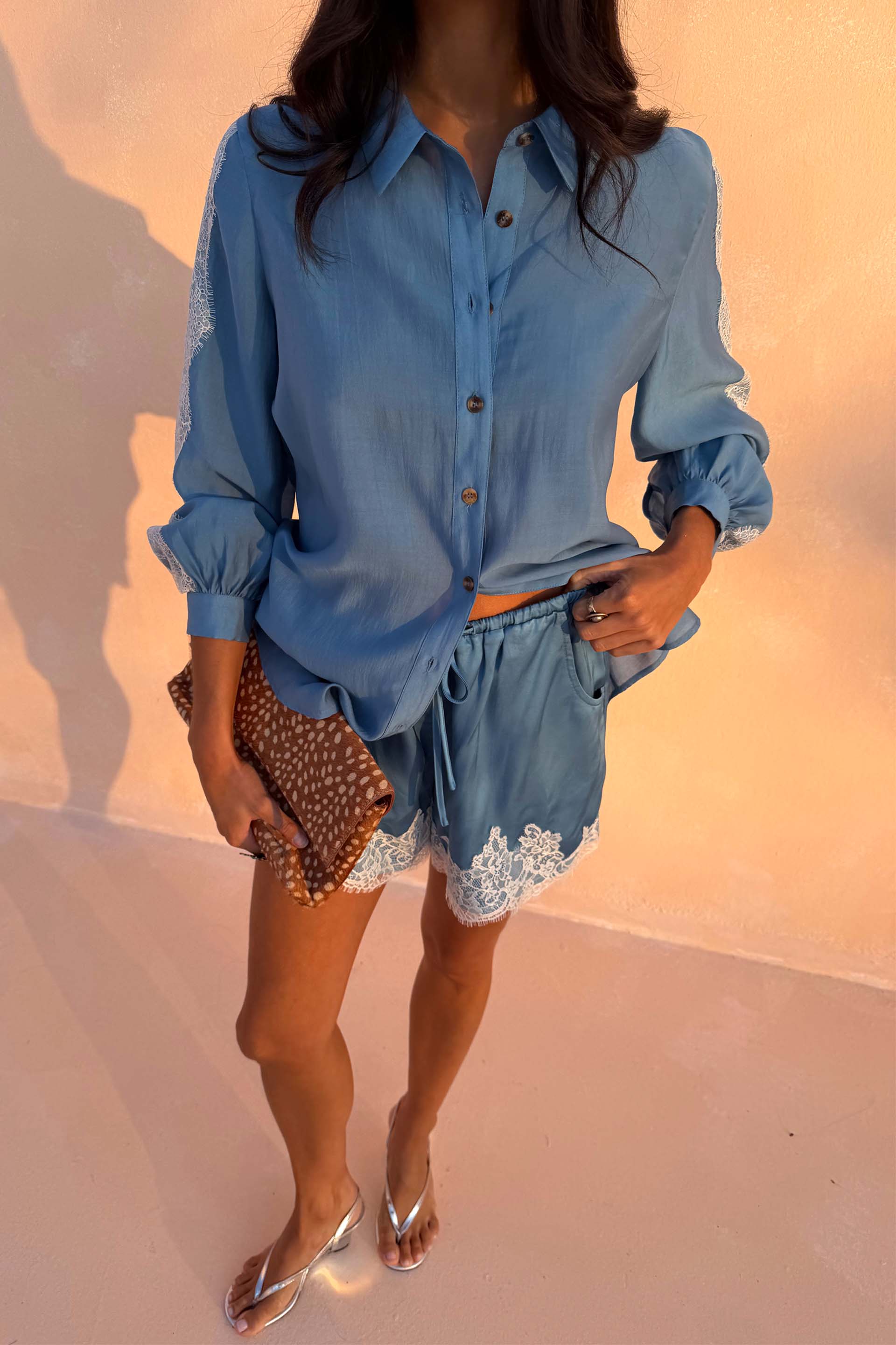 Blue Lace Maeva Shorts