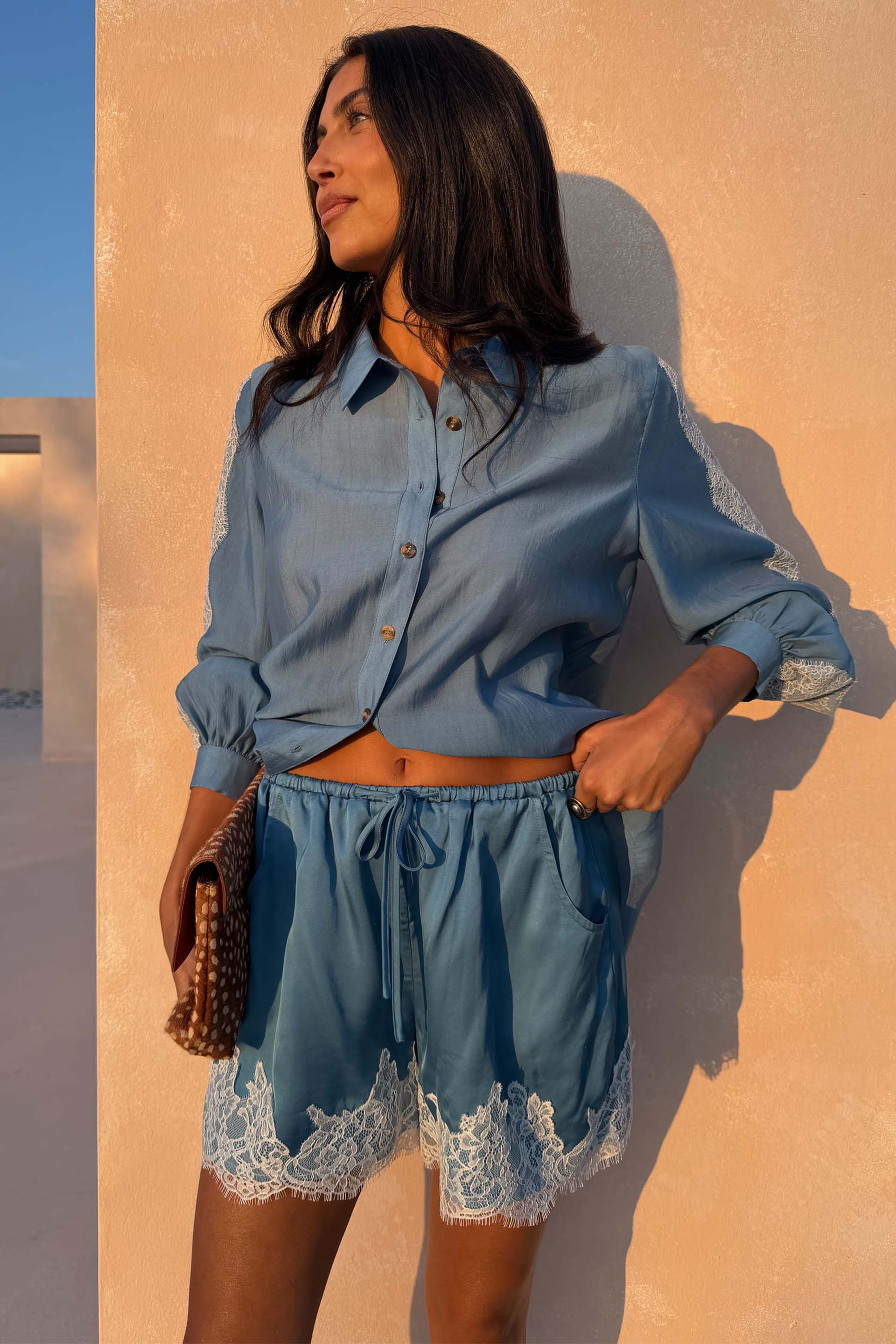 Blue Lace Maeva Shorts