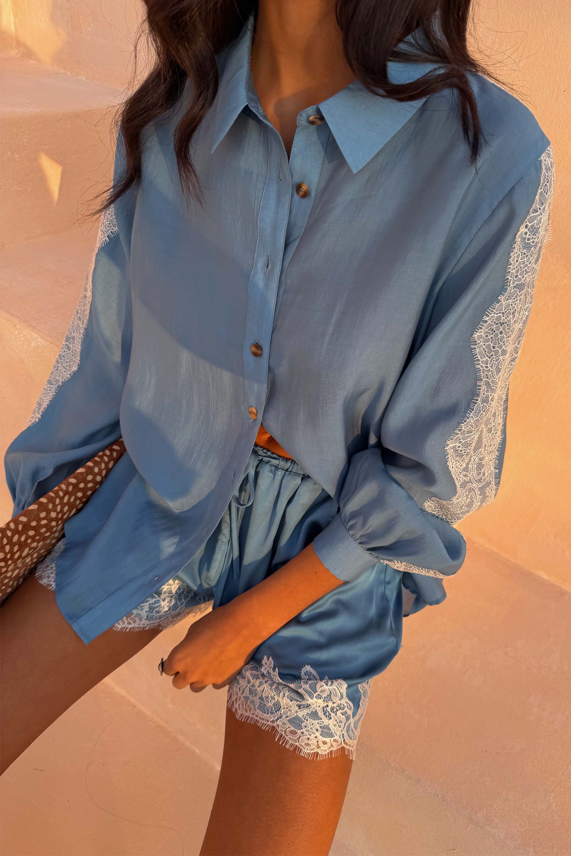 Blue Lace Maeva Shorts