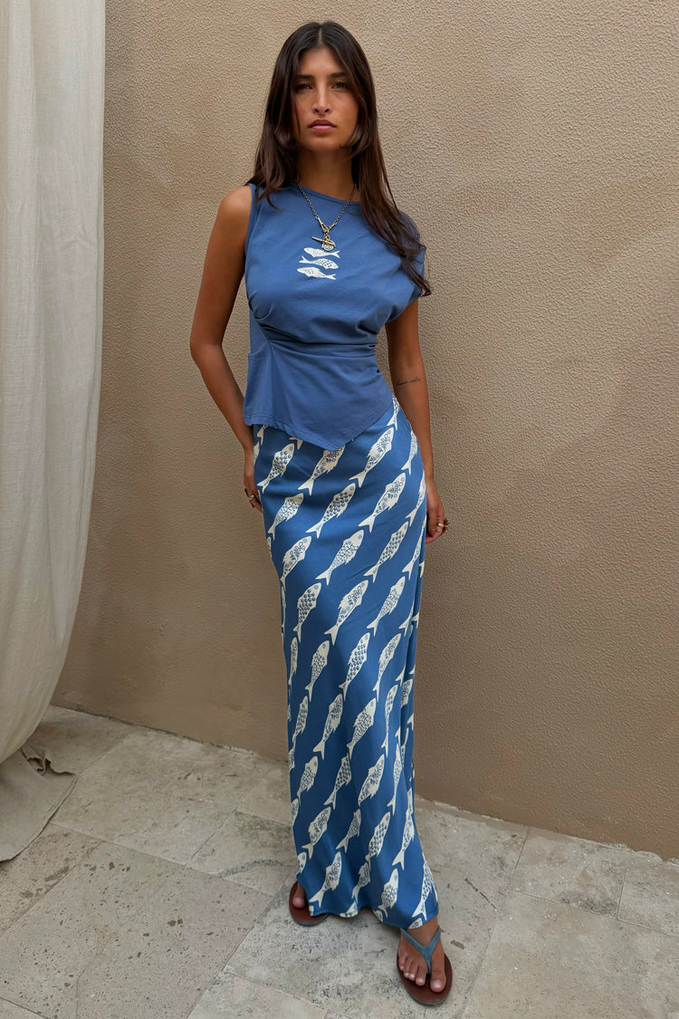 Blue Marina A-Symmetric Top