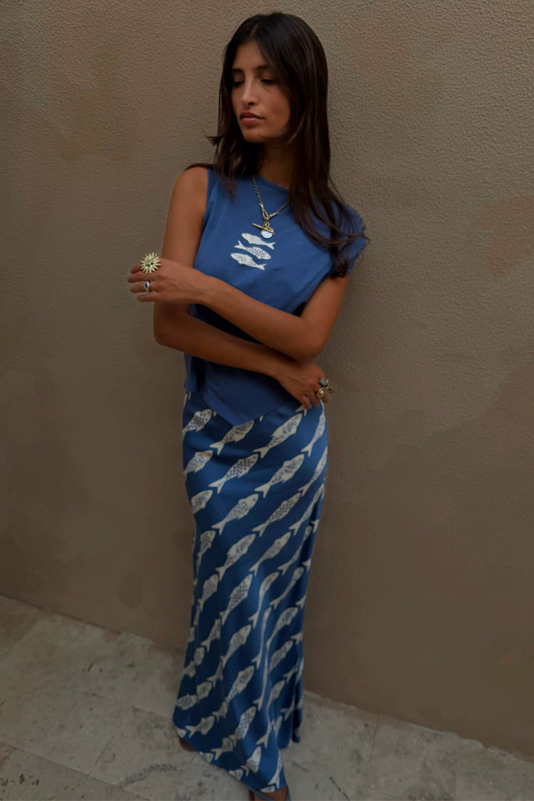 Blue Marina A-Symmetric Top