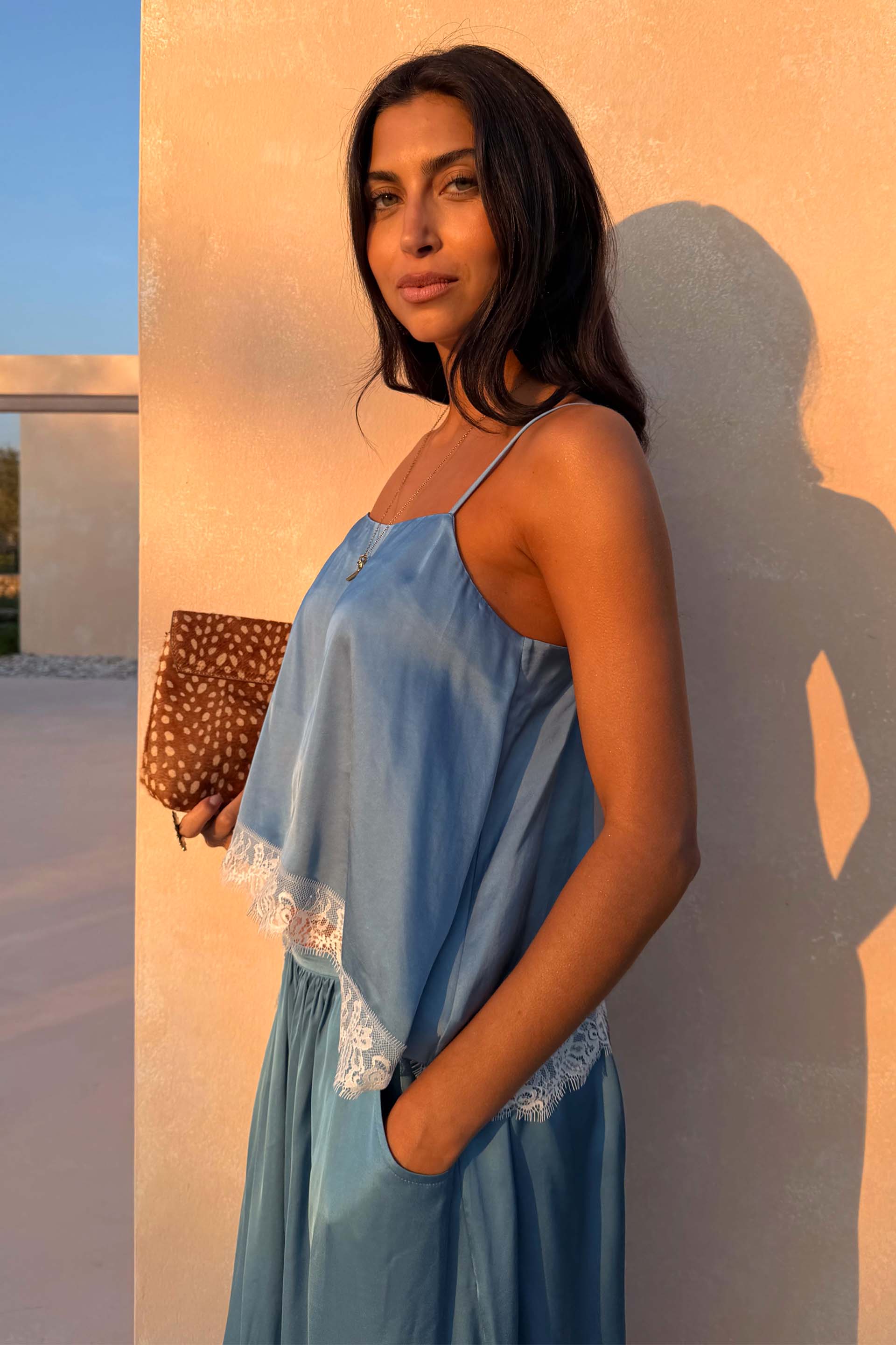 Blue Lace Swing Cami