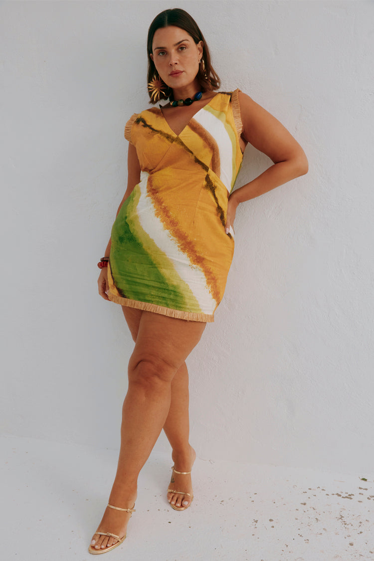 Green Ombre Deia Dress