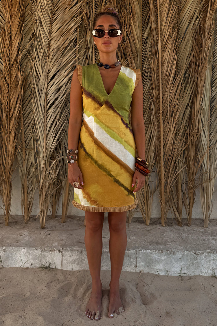Green Ombre Deia Dress