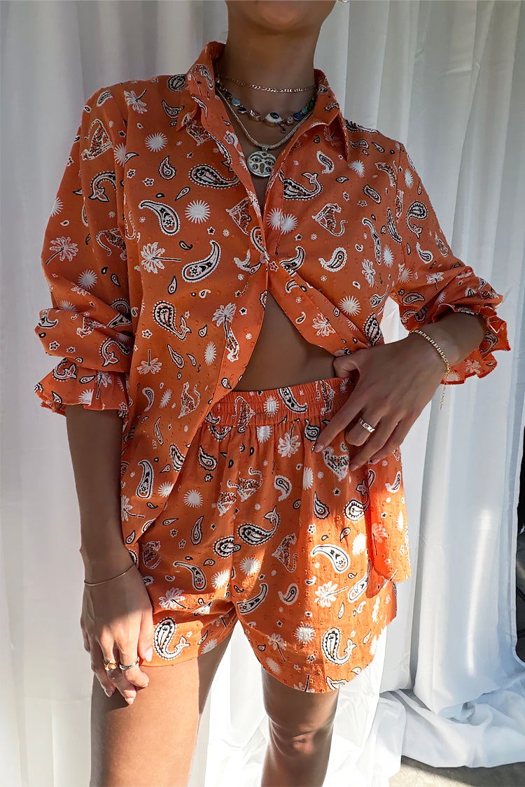 Orange Leopard Elissa Short