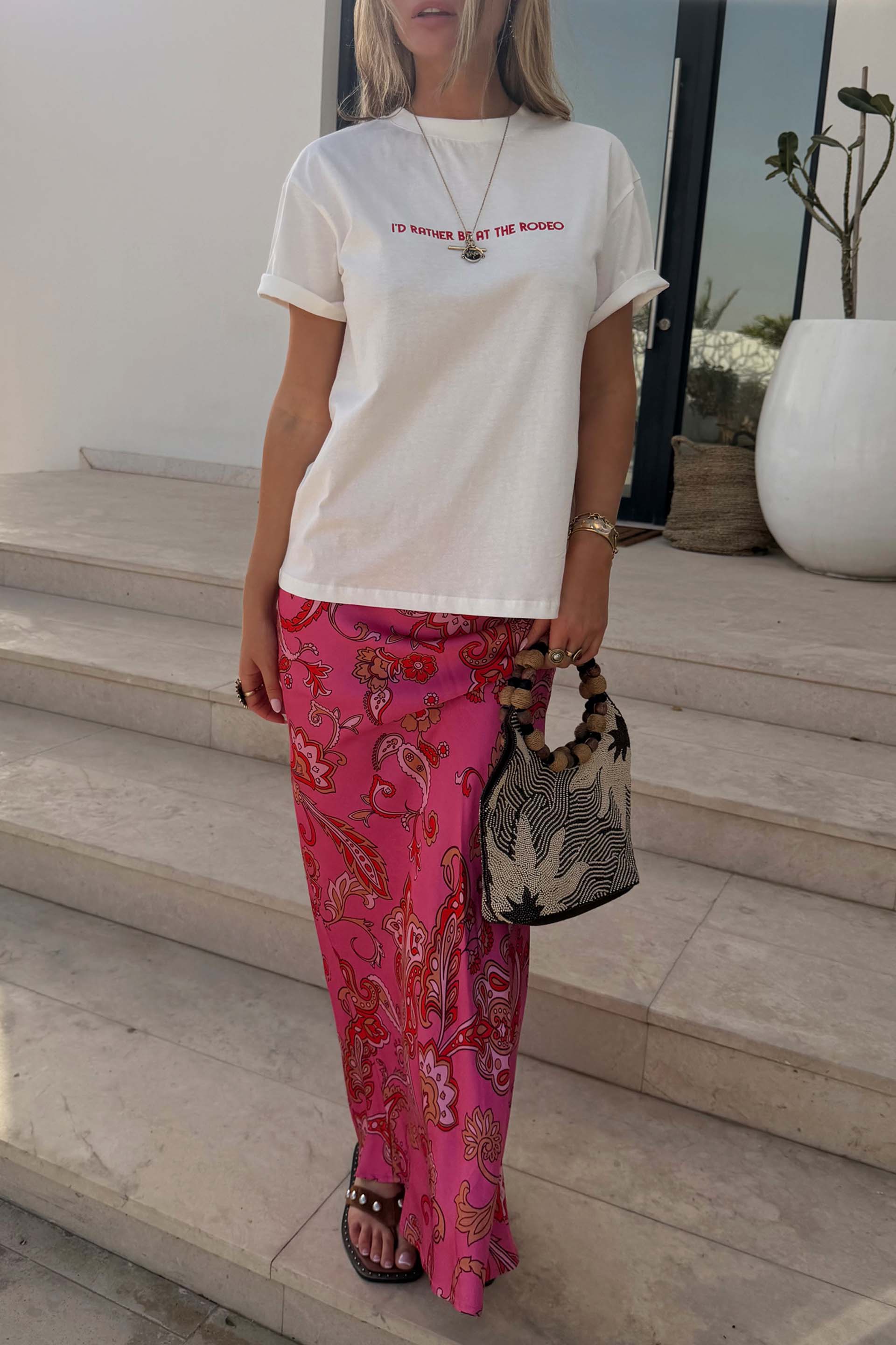 Pink Paisley Dorris Skirt