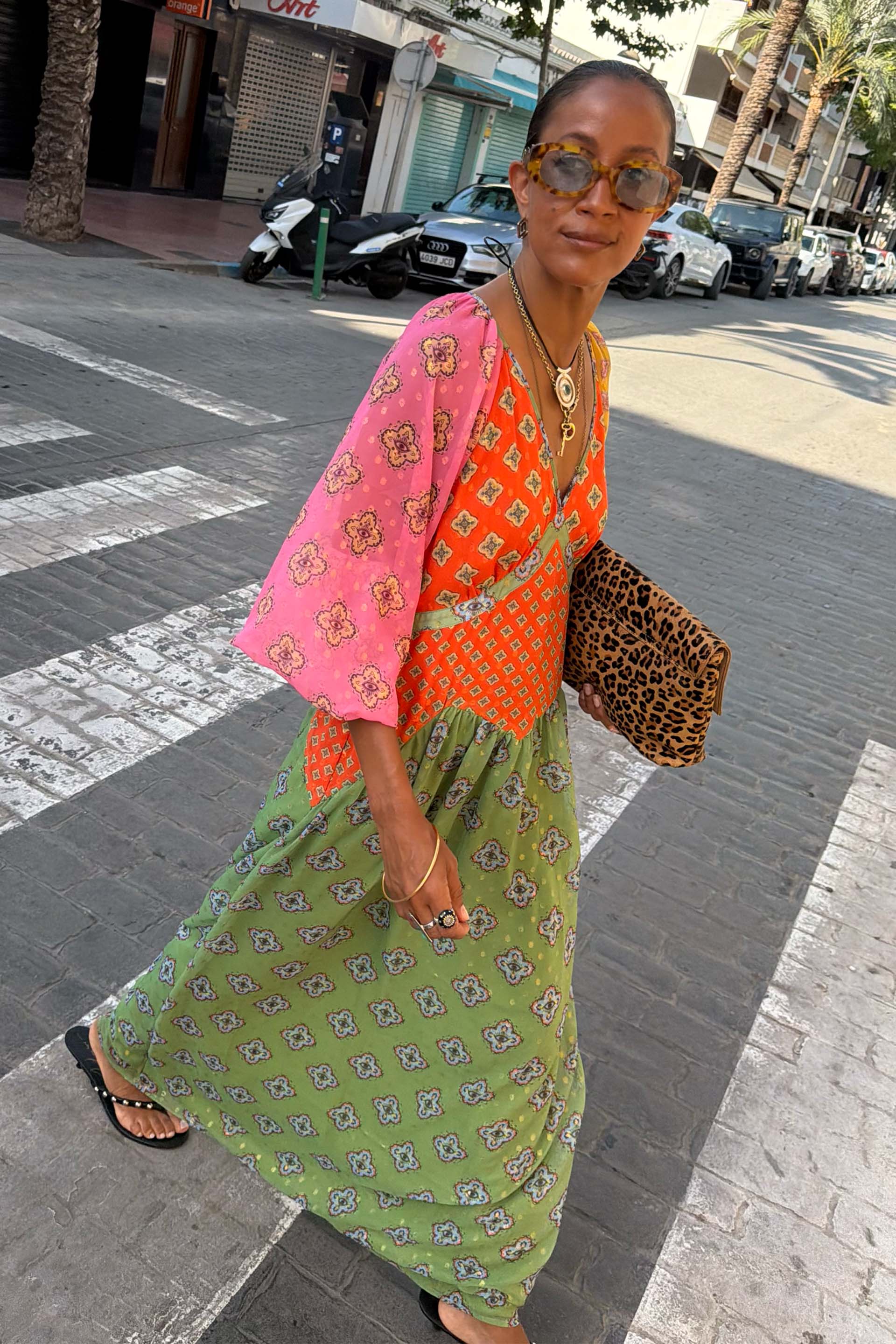 Pink Mix Tile Una Dress
