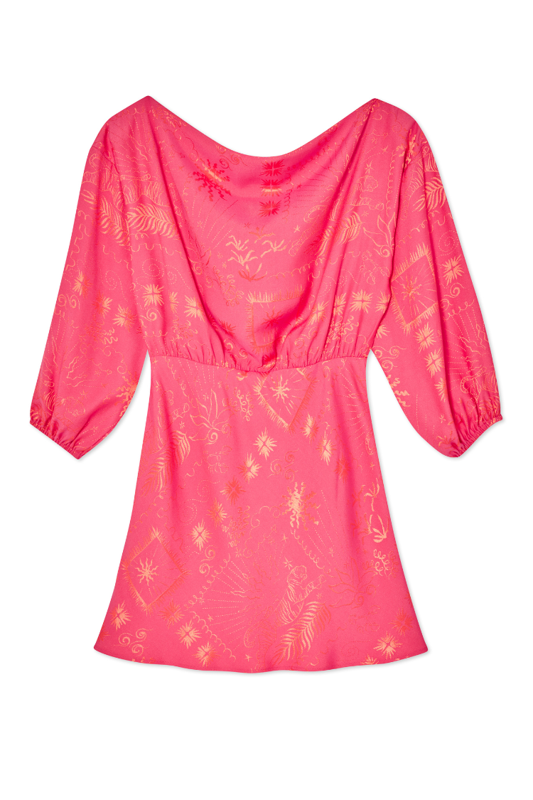 Pink Safari Mini Tilly Dress