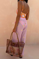 Pink Elissa Trousers with Sun Foil