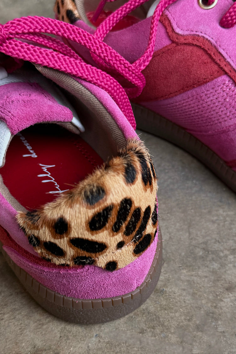 Pink and Red Leather Trainer