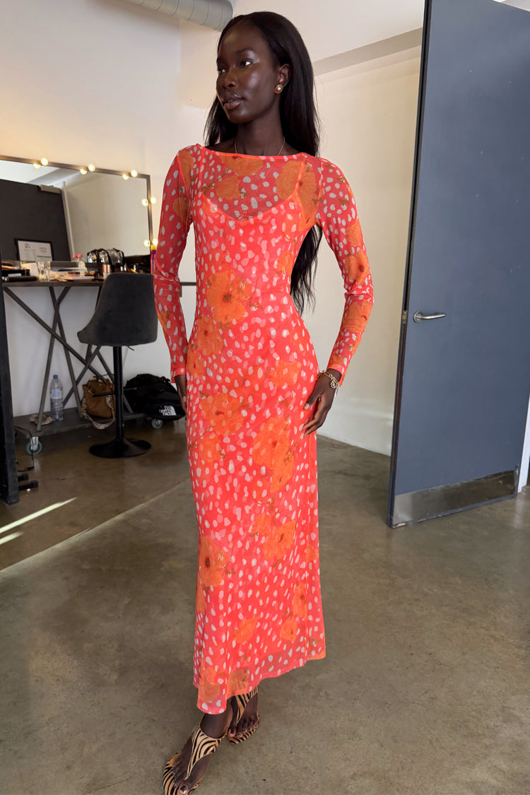 Coral Deer Poppy Aria Dress Petite
