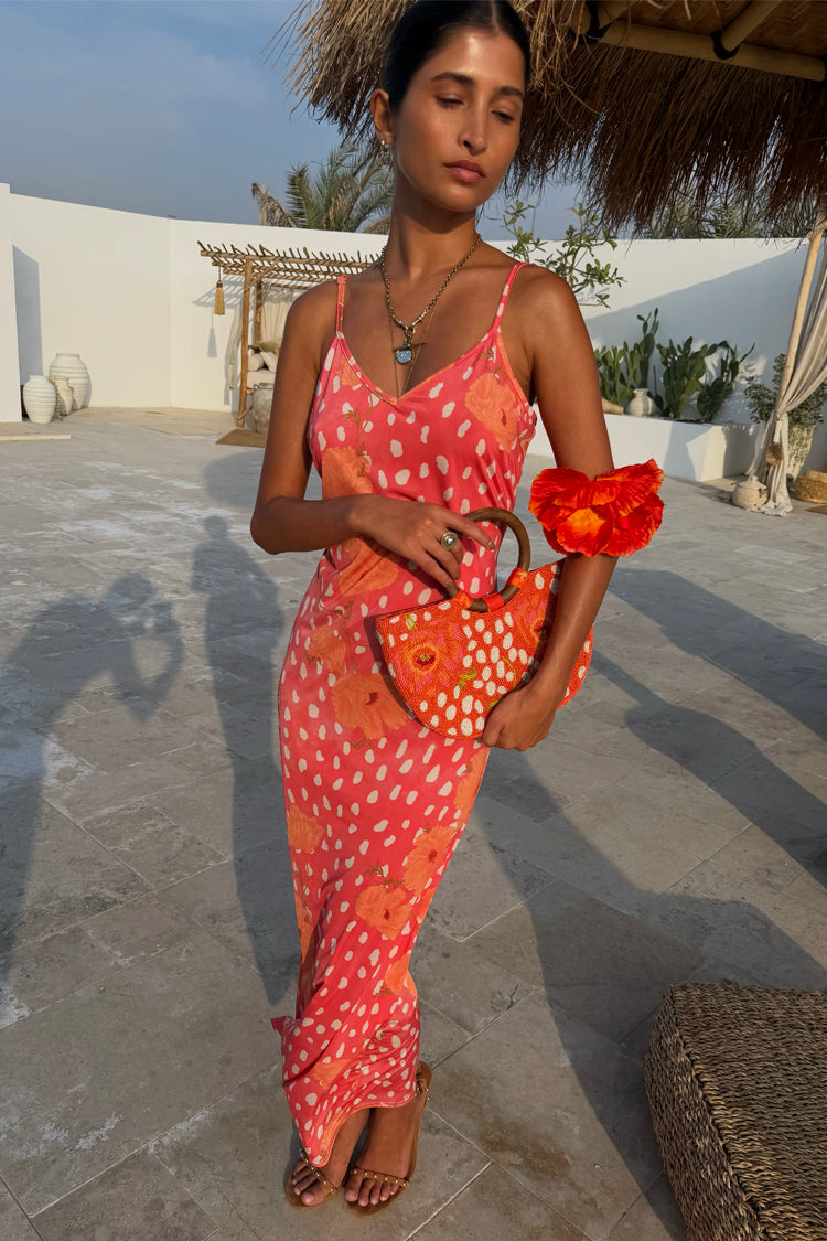 Coral Deer Poppy Aria Dress