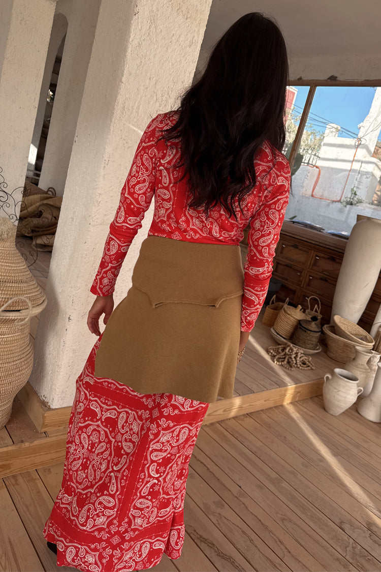Red Bandana Rib Dorris Skirt