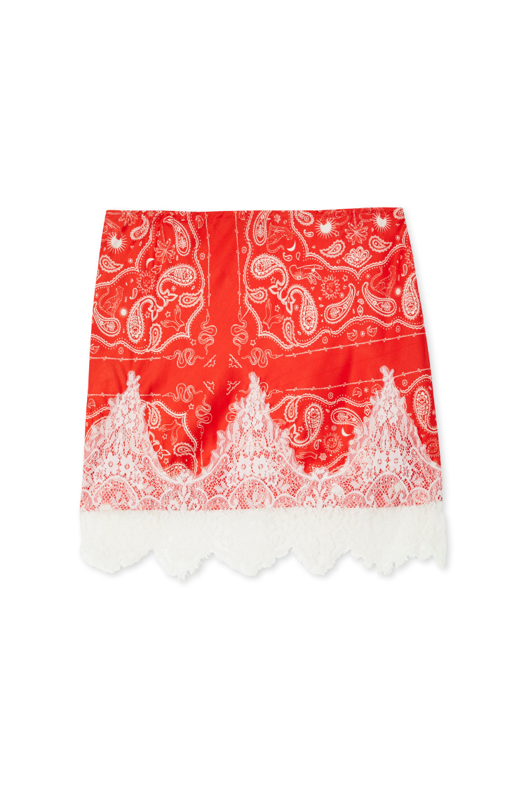 Red Bandana Lace Maeva Skirt