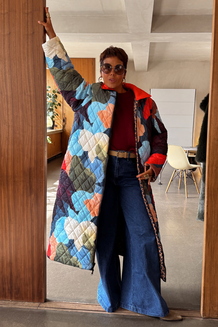 Navy Abstract Coat
