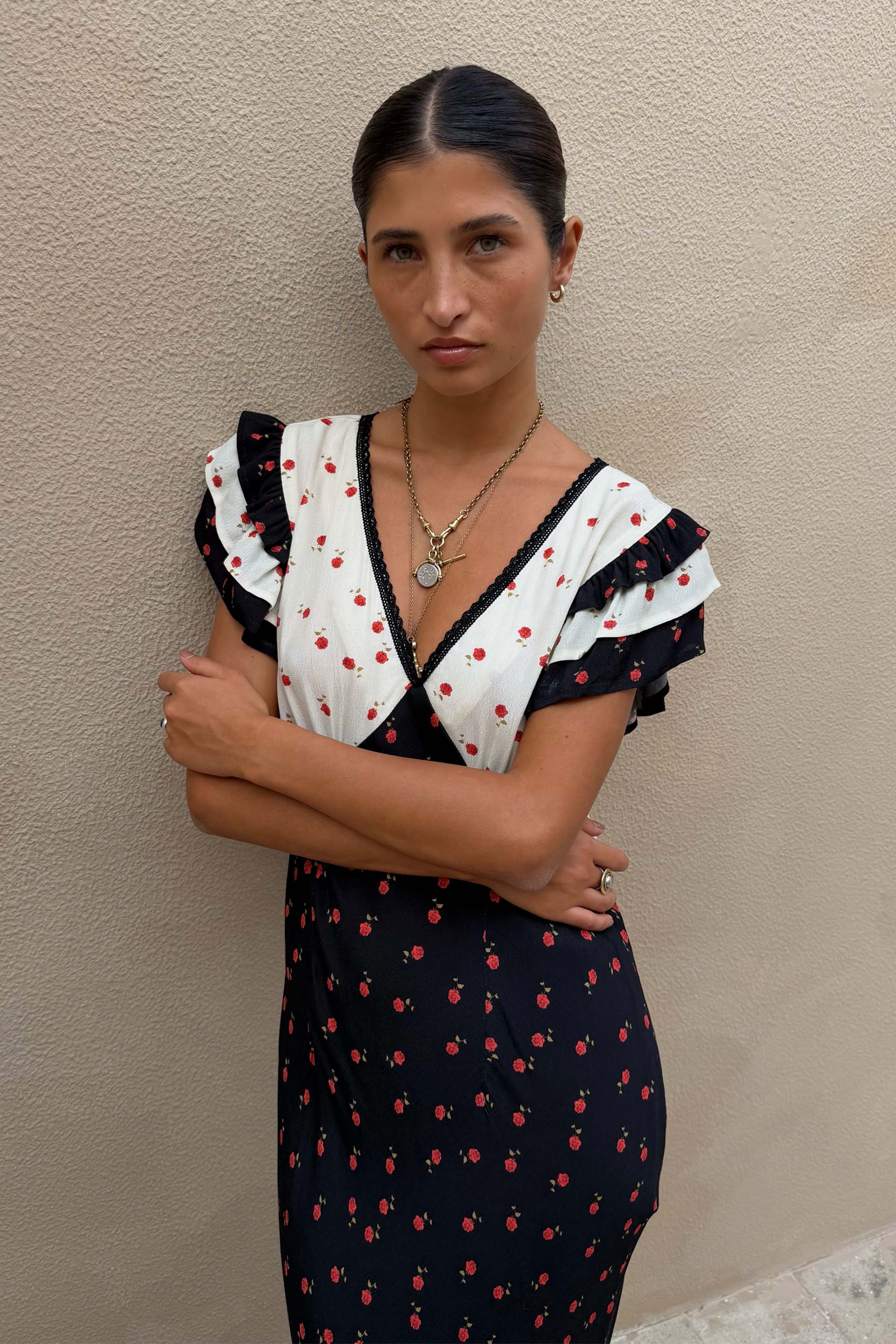 Mono Rose Betsy Midi Dress