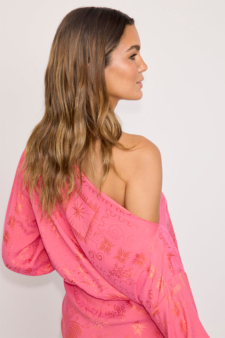 Pink Safari Mini Tilly Dress