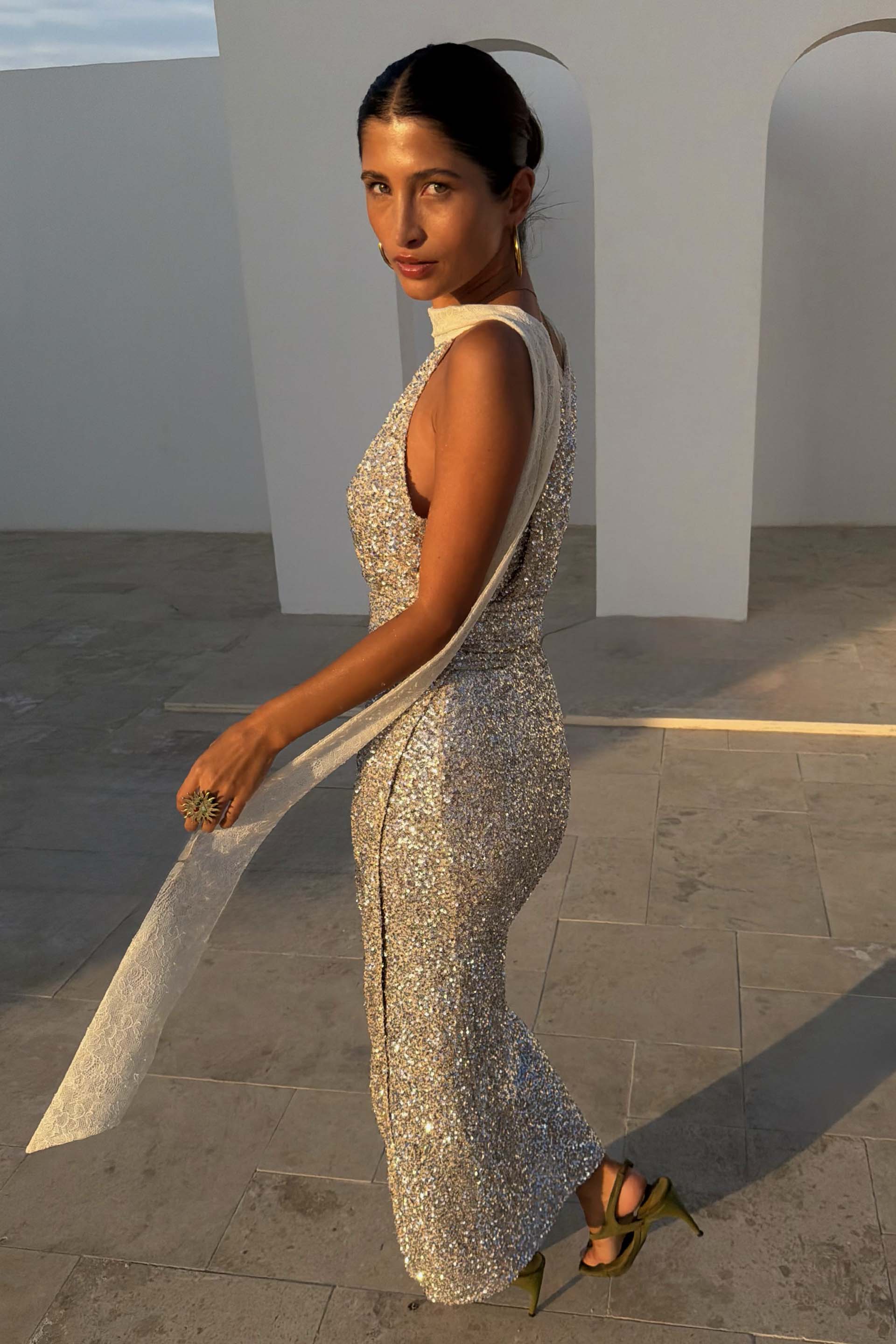 Sequin Maxi Wrap Jaspre Skirt