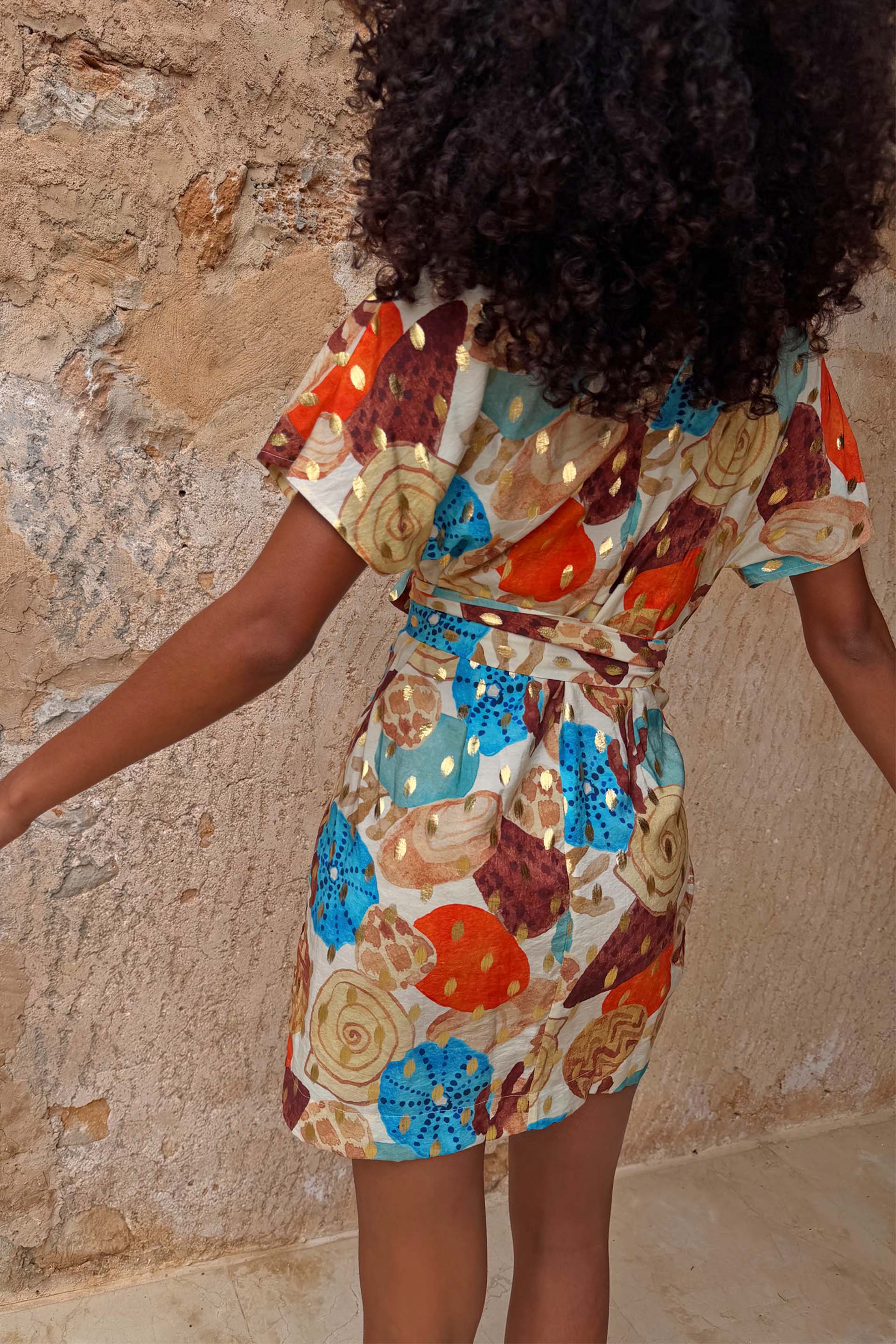 Shell Mini Wrap Dress Petite