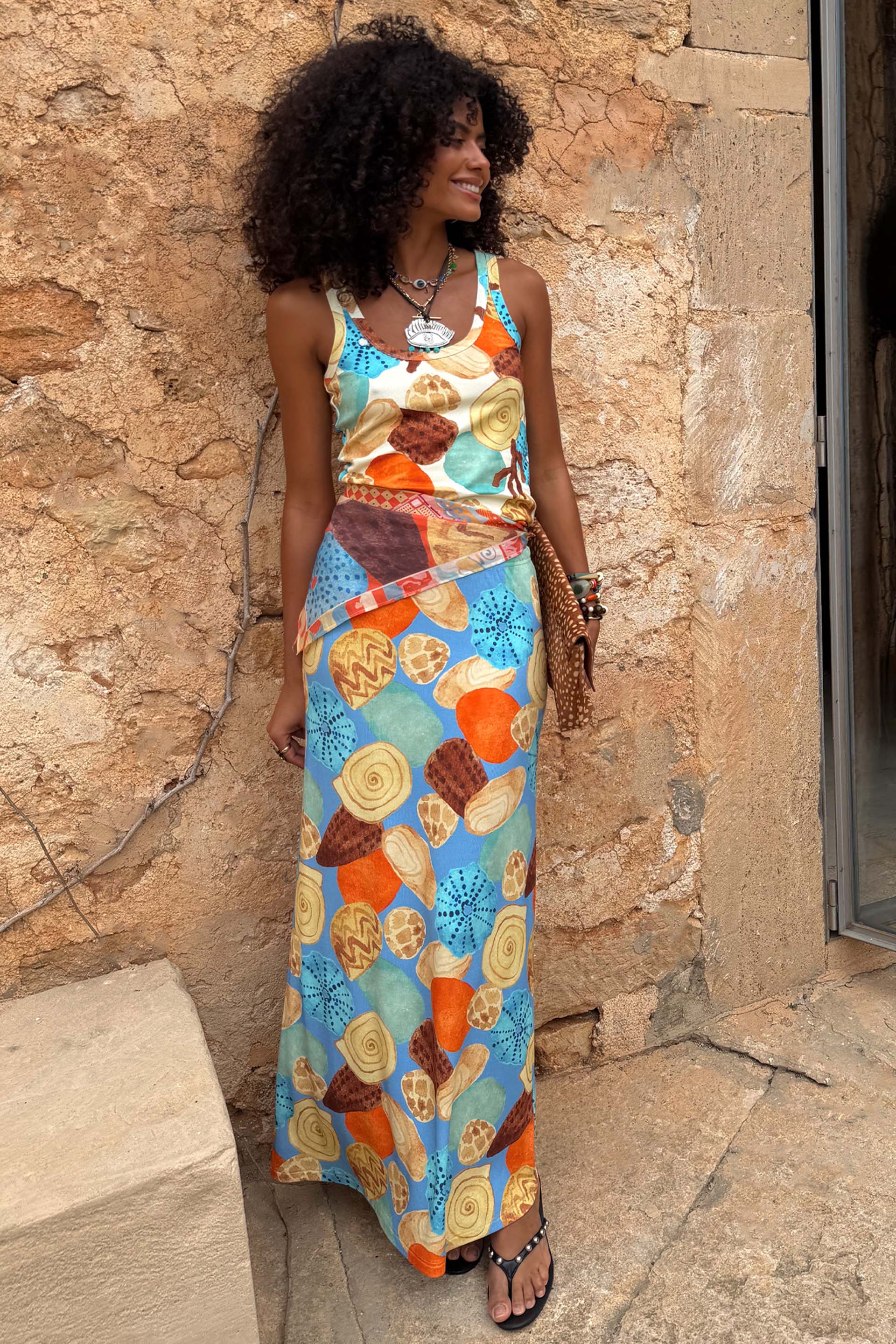 Shell Ribbed Skirt