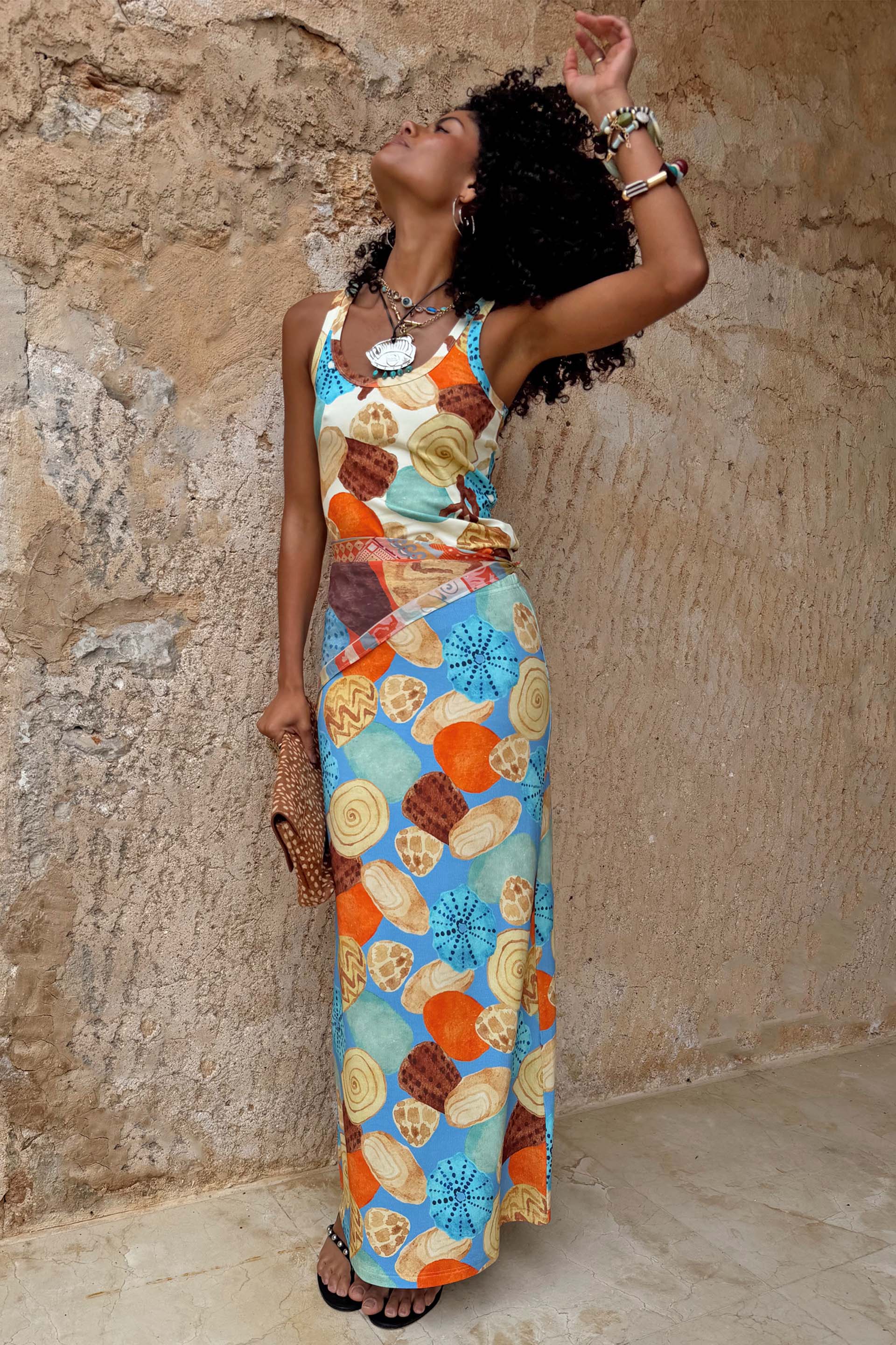Shell Ribbed Skirt
