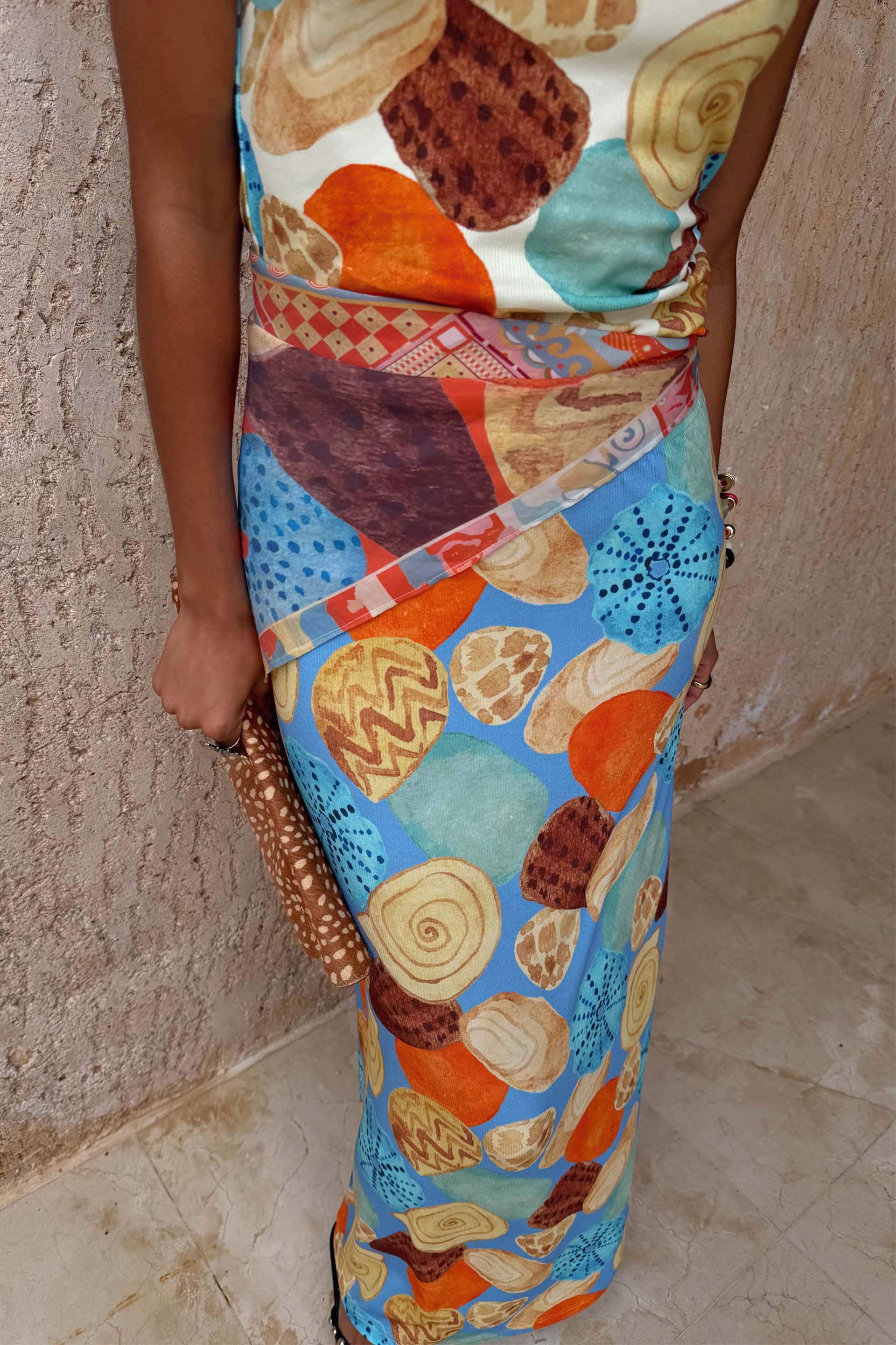 Shell Ribbed Skirt