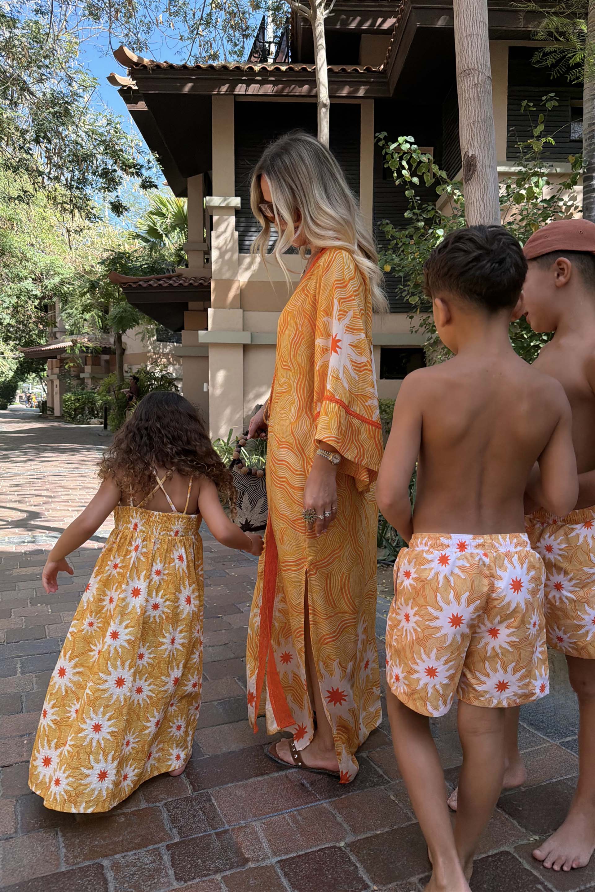 Girl's Yellow Cotton Sun Dress