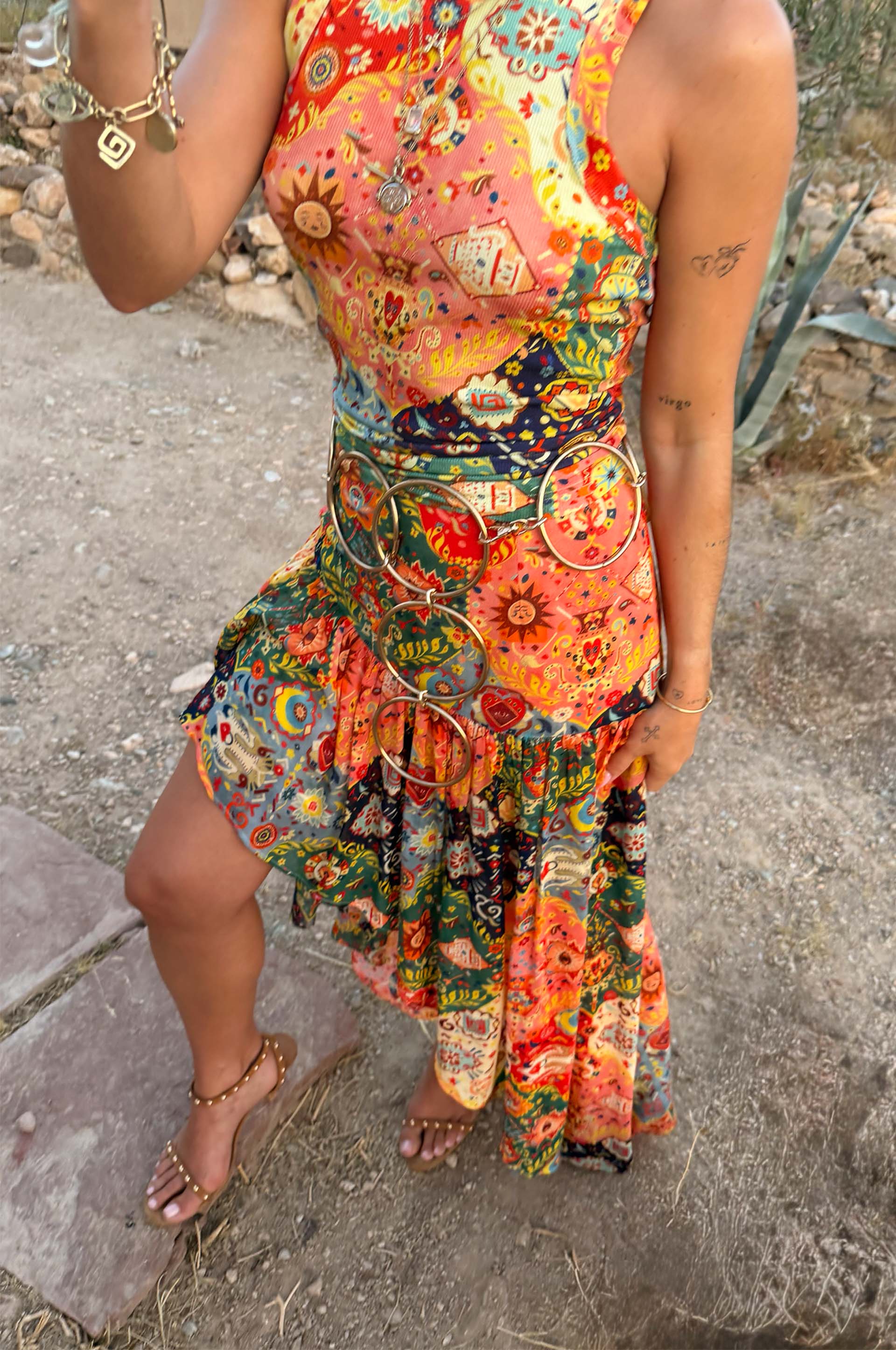 Tapestry A-Symmetrical Maxi Skirt