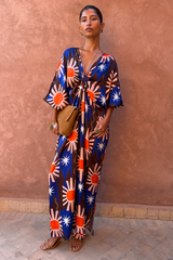 Chocolate and Blue Sun Toria Dress