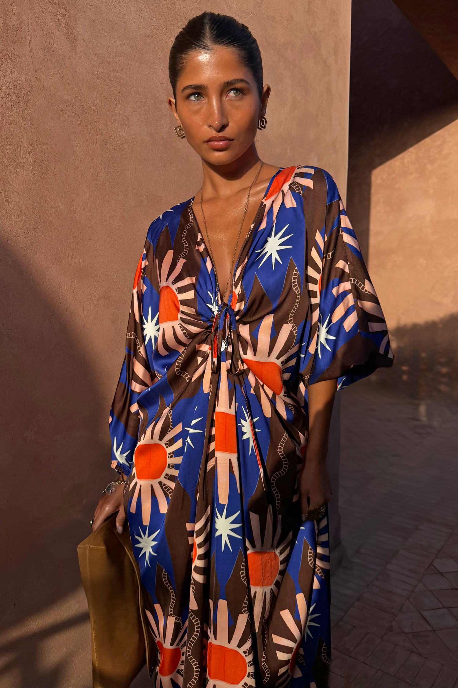 Chocolate and Blue Sun Toria Dress
