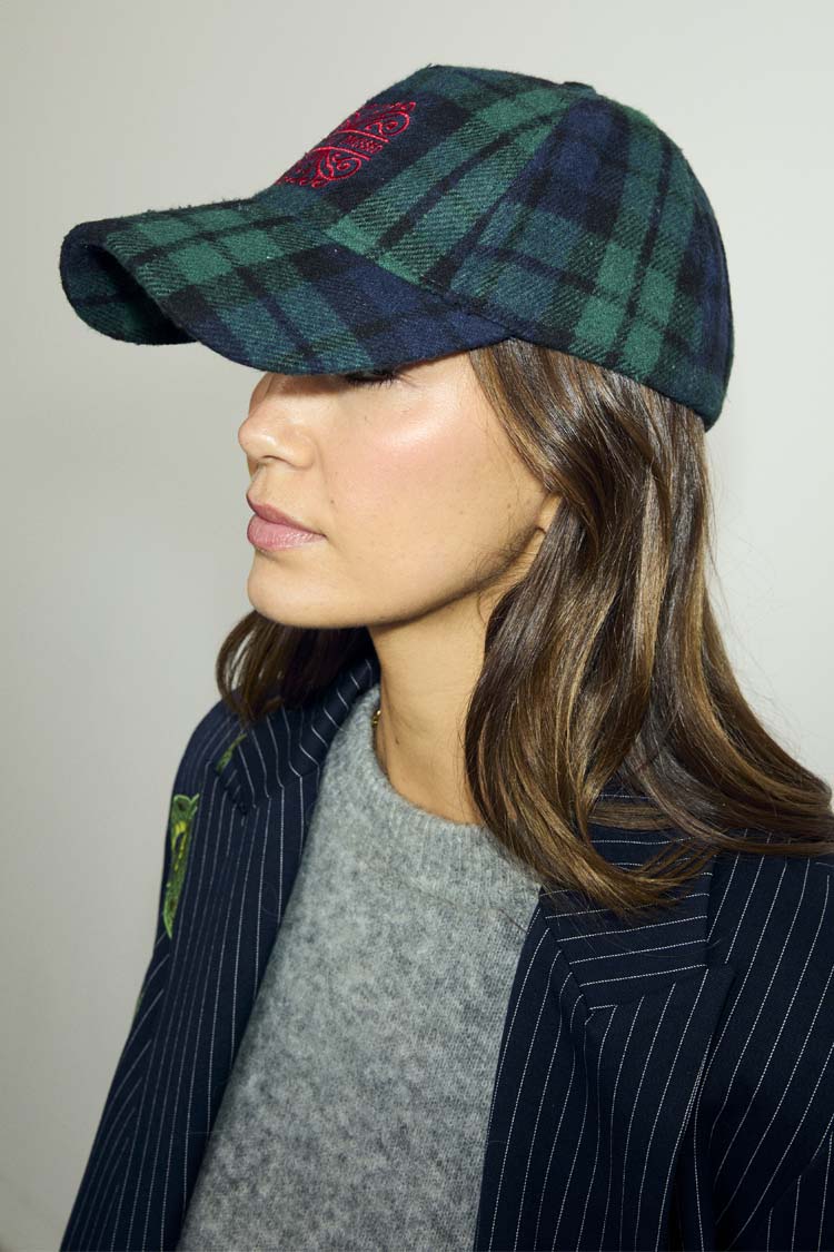 Navy Tartan NFD Cap