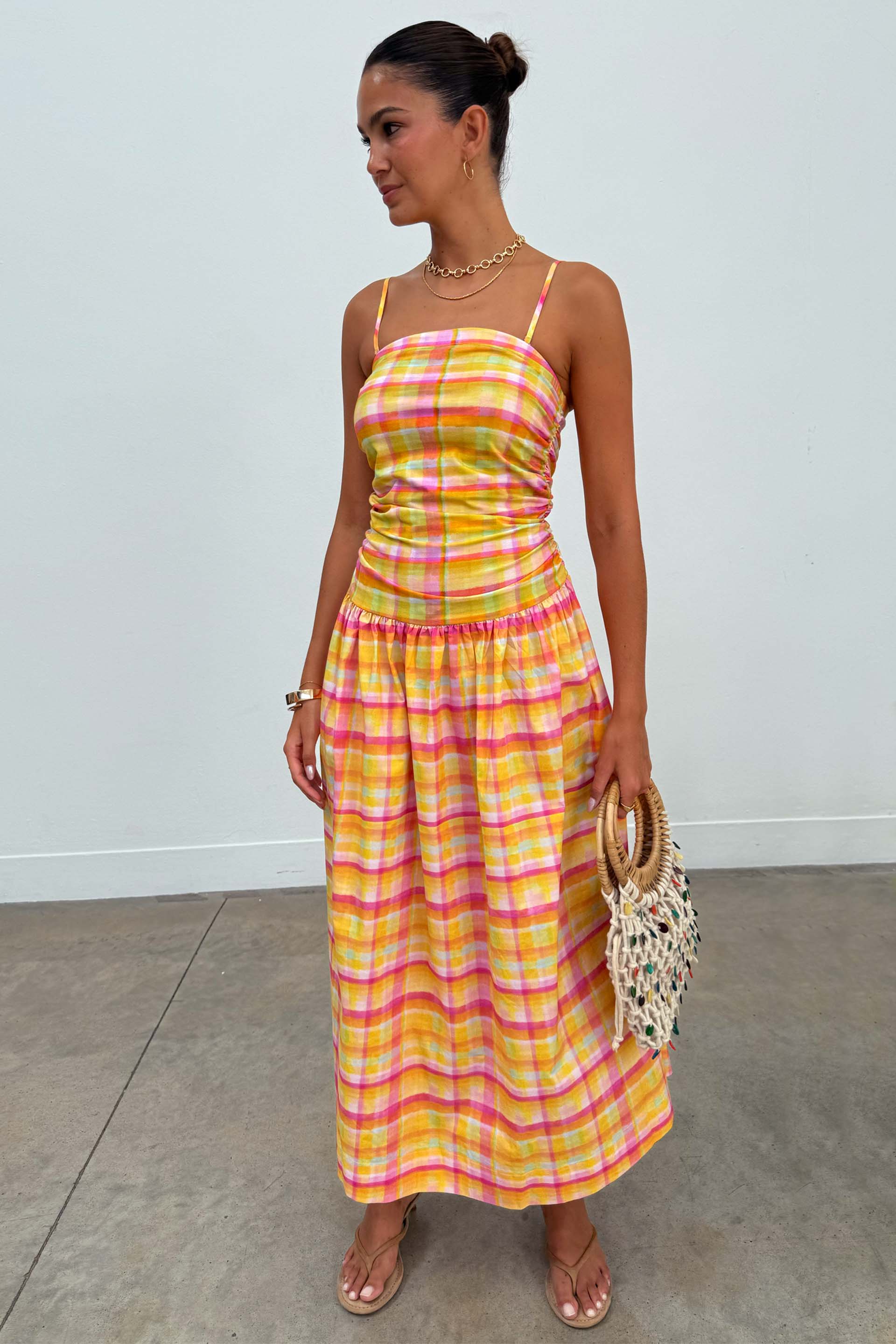 Check Lola Mid-axi Dress