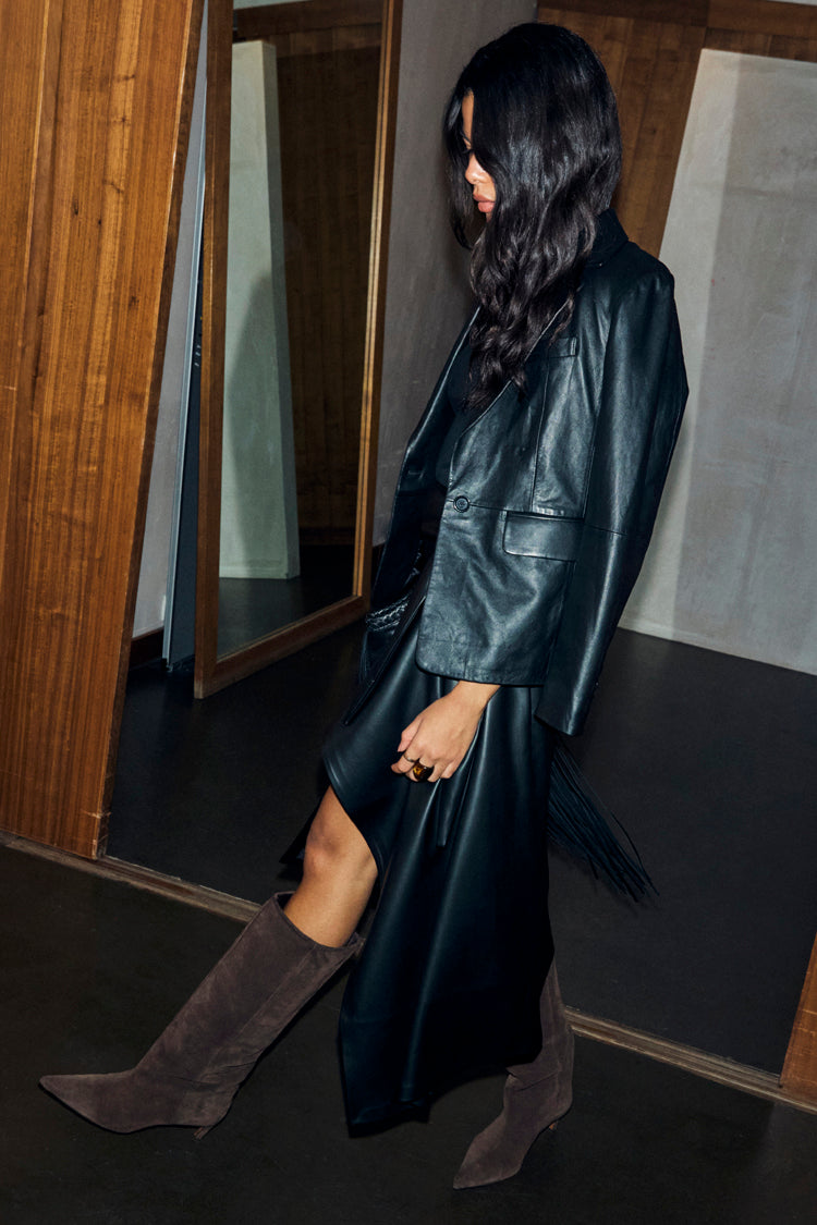 Black Leather Blazer