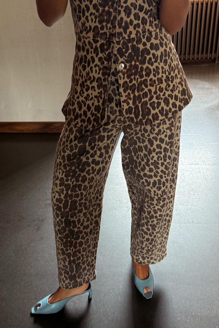 Leopard Barrel Jeans Petite