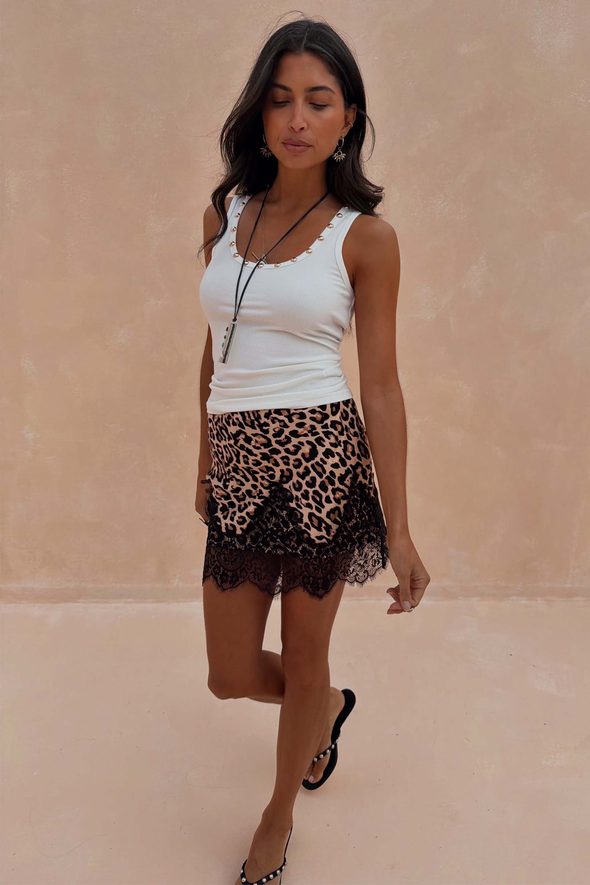 Leopard Lace Mini Maeva Skirt
