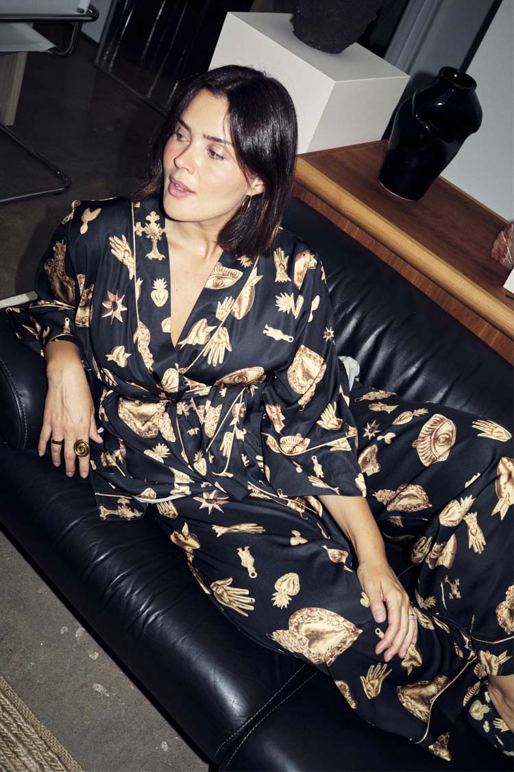 Deloris Satin Robe