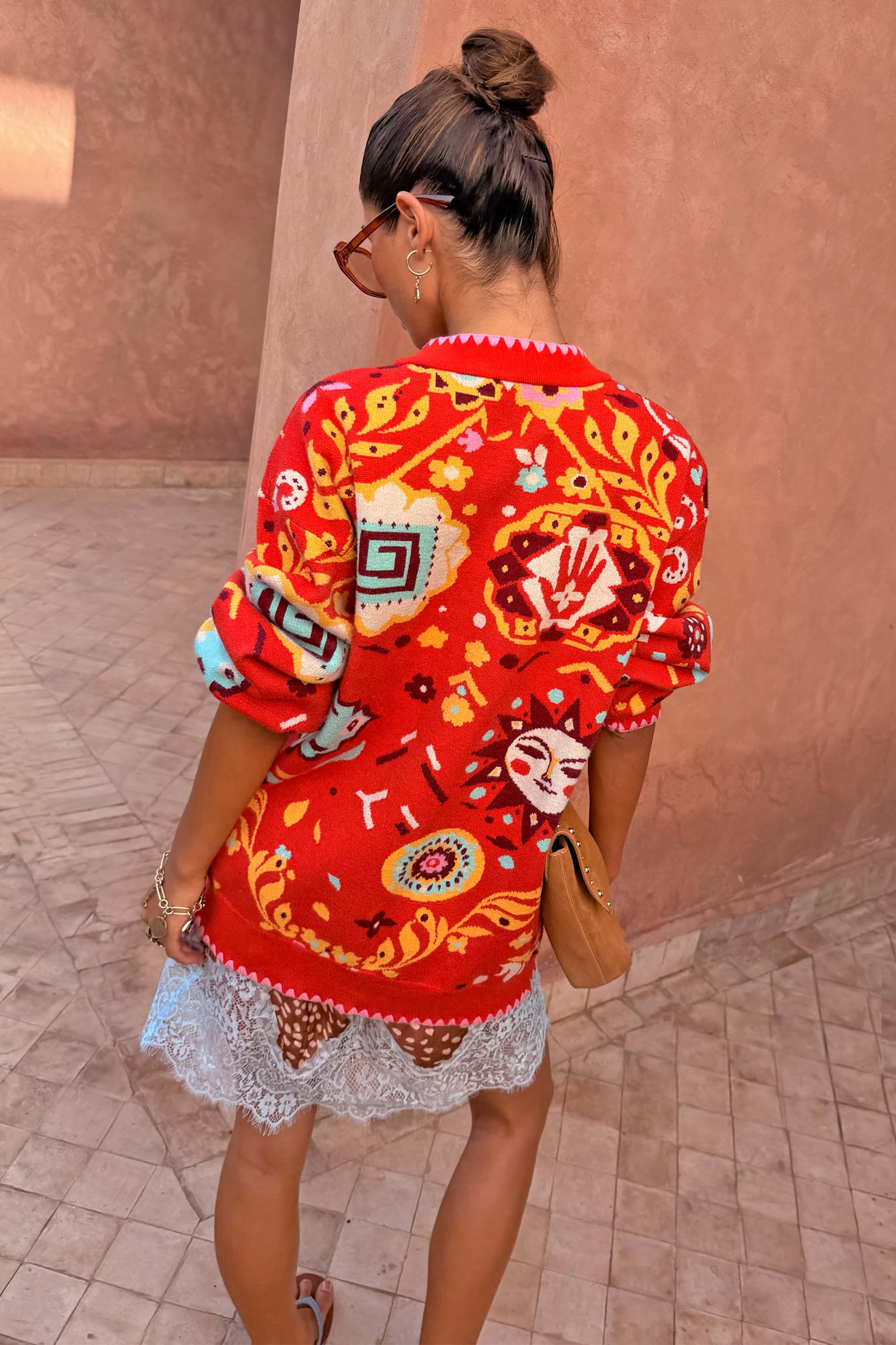 Tomato Tapestry Martha Cardigan